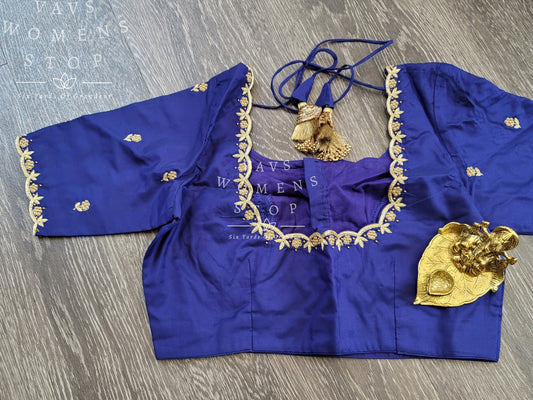 Handwork Maggam NavyBlue Blouse