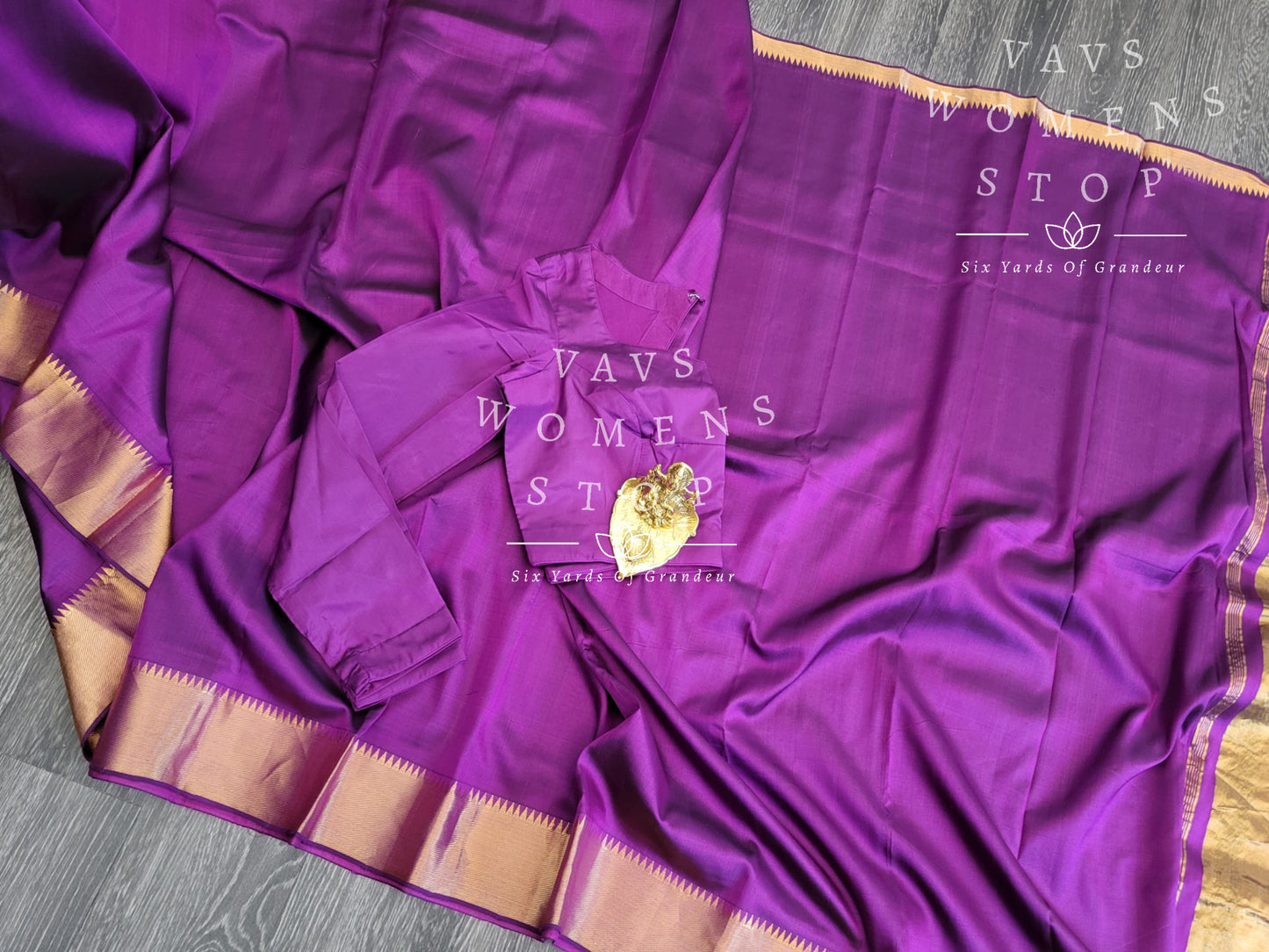 Pure Mulberry Silk Mangalagiri Pattu Lightweight Saree - Full Sleeves Blouse