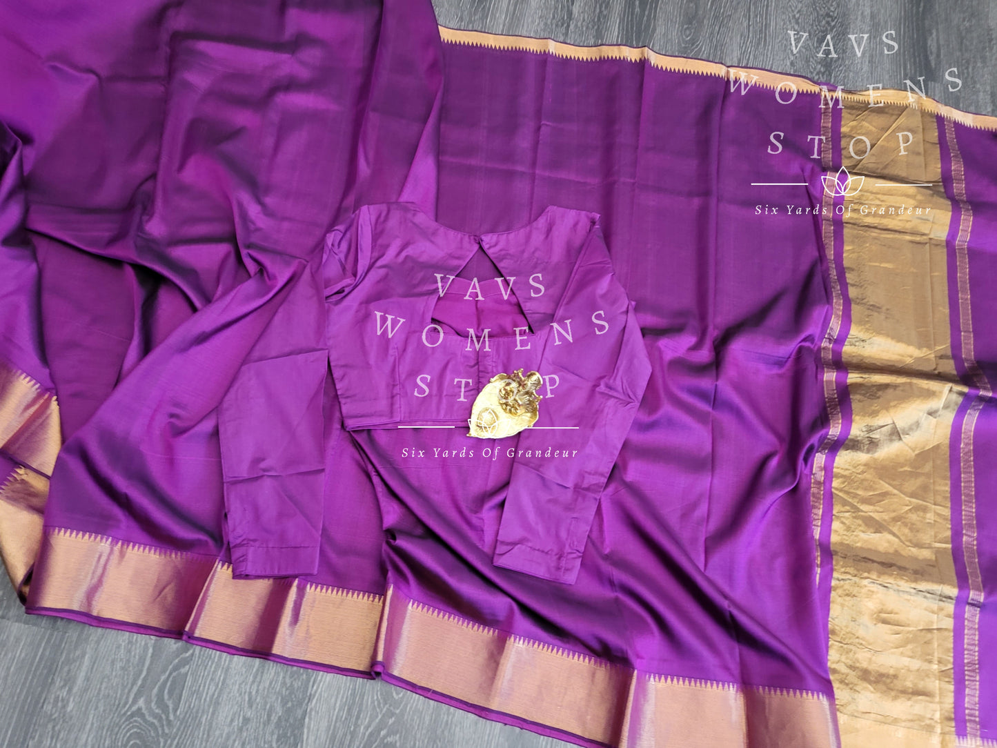 Pure Mulberry Silk Mangalagiri Pattu Lightweight Saree - Full Sleeves Blouse
