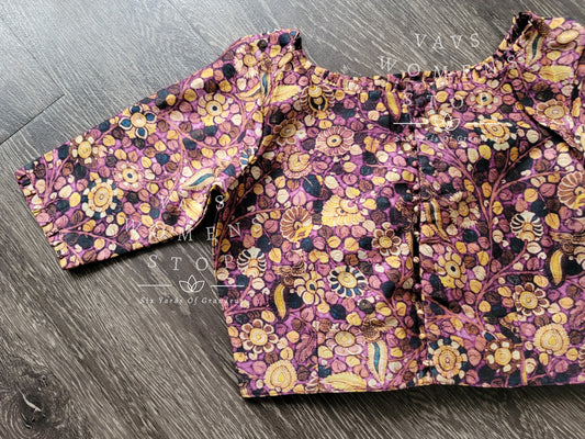 Pure Chanderi Kalamkari Blouse