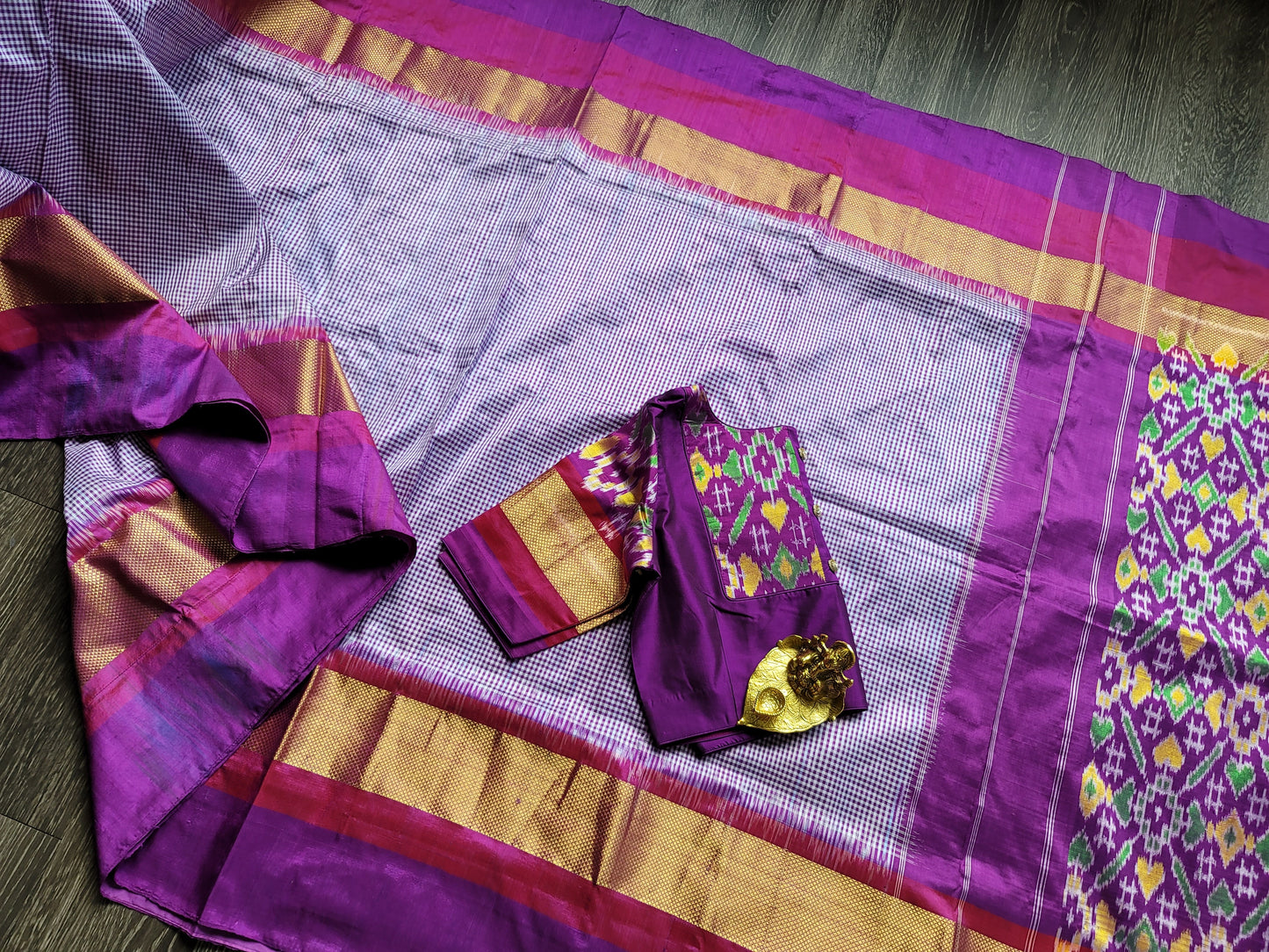 Pure Ikkat Silk Saree - Blouse