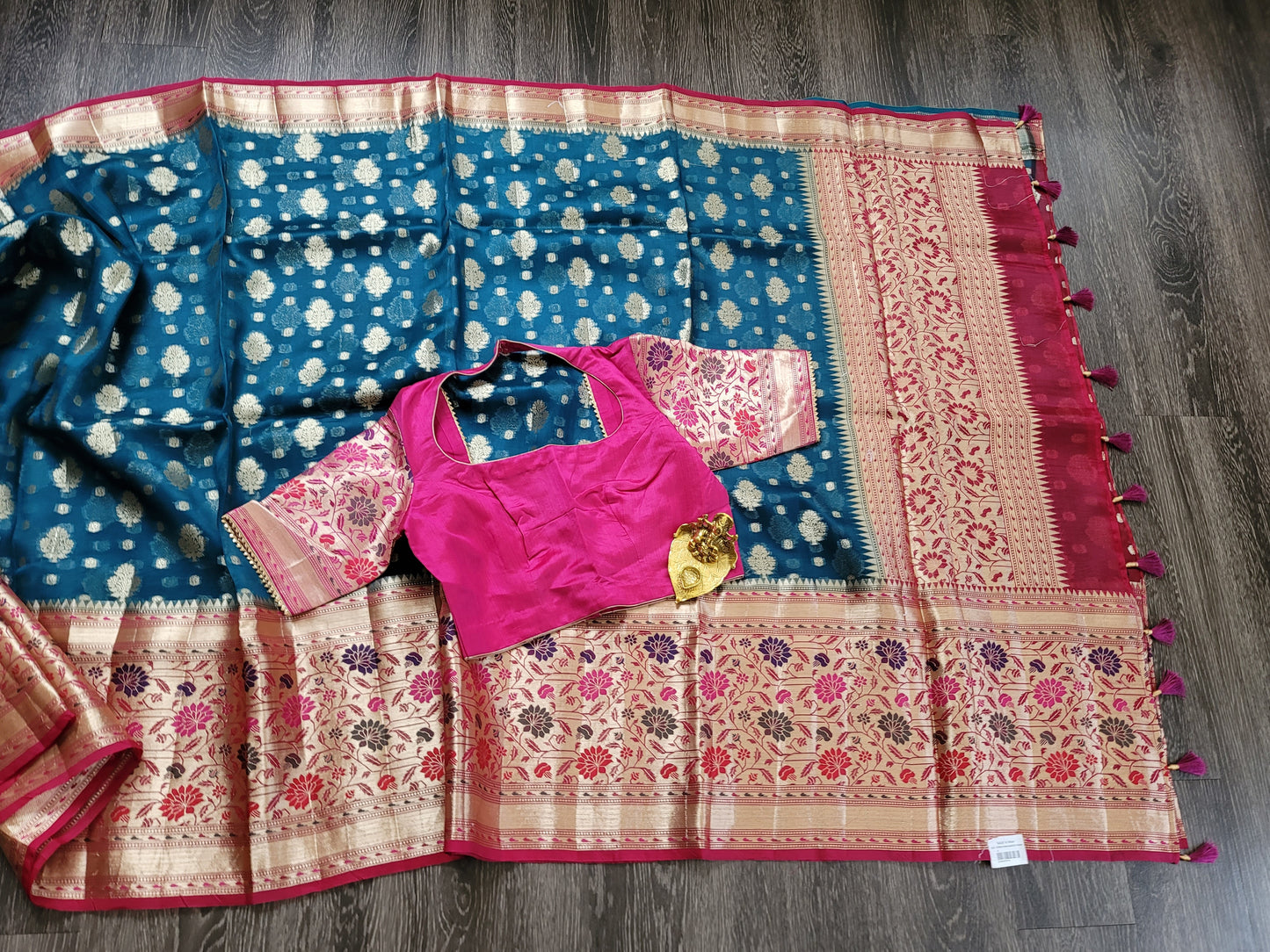 Pure Kora Organza Silk Designer Saree - Blouse