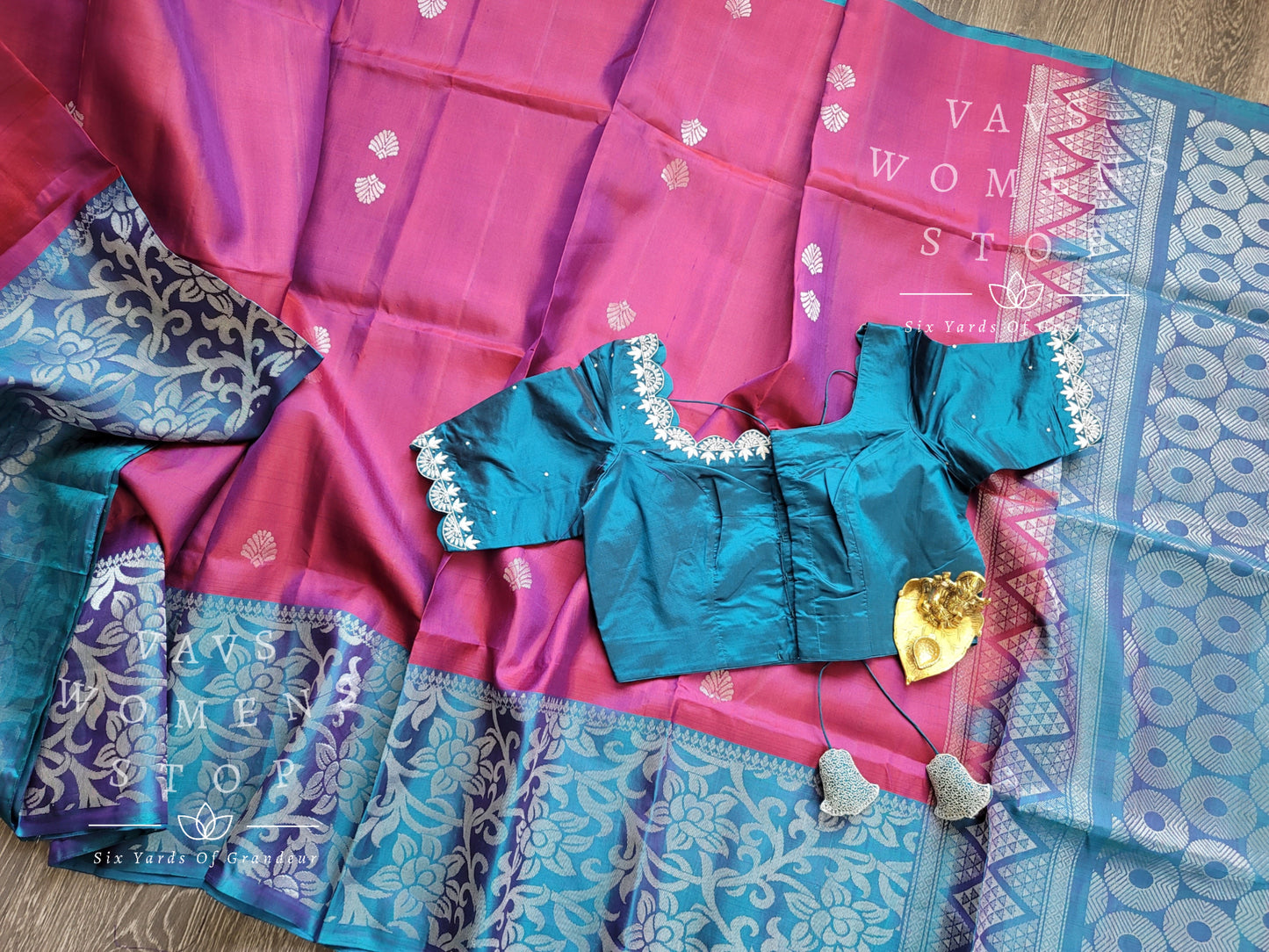 Pure Kanchi Soft Silk Designer Saree - Maggam Blouse