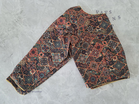 Digital Patola Prints Tussar Silk Blouse