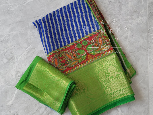 Leheriya Prints Linen Cotton Saree 