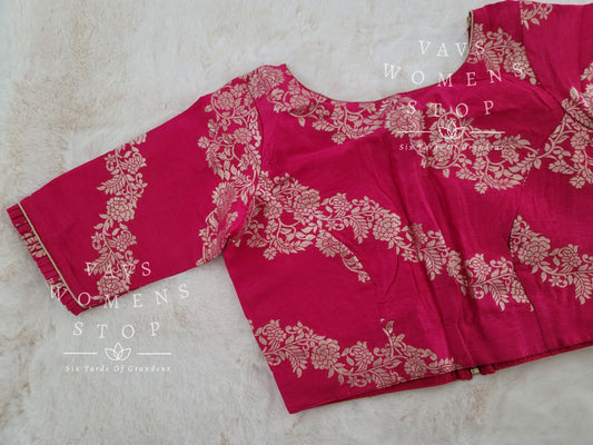 Munga Crepe silk Leheriya Design Blouse