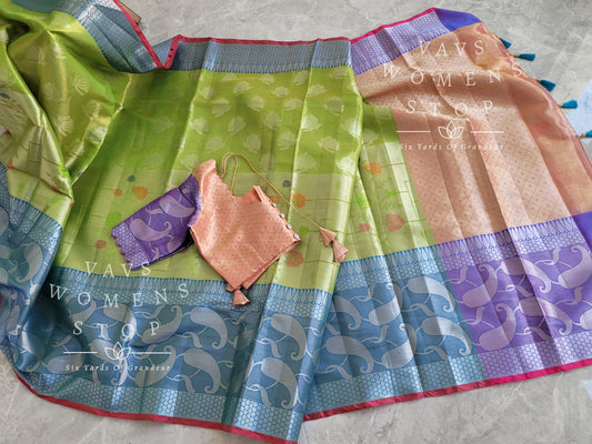 Soft Warm Tissue Silk Saree - Blouse
