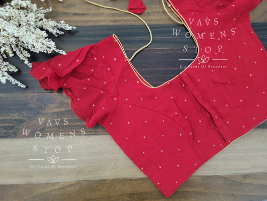 Red sequins blouse