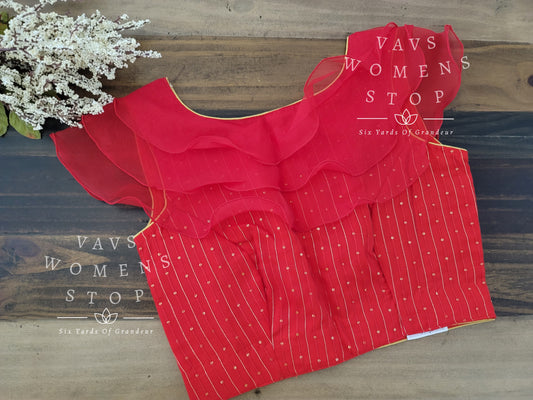 Designer red blouse