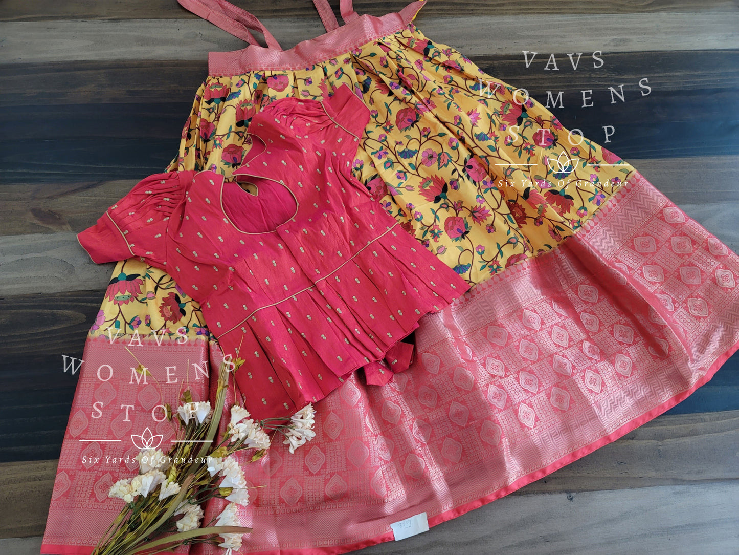 Benarasi Kalamkari Prints Silk Lehenga Blouse