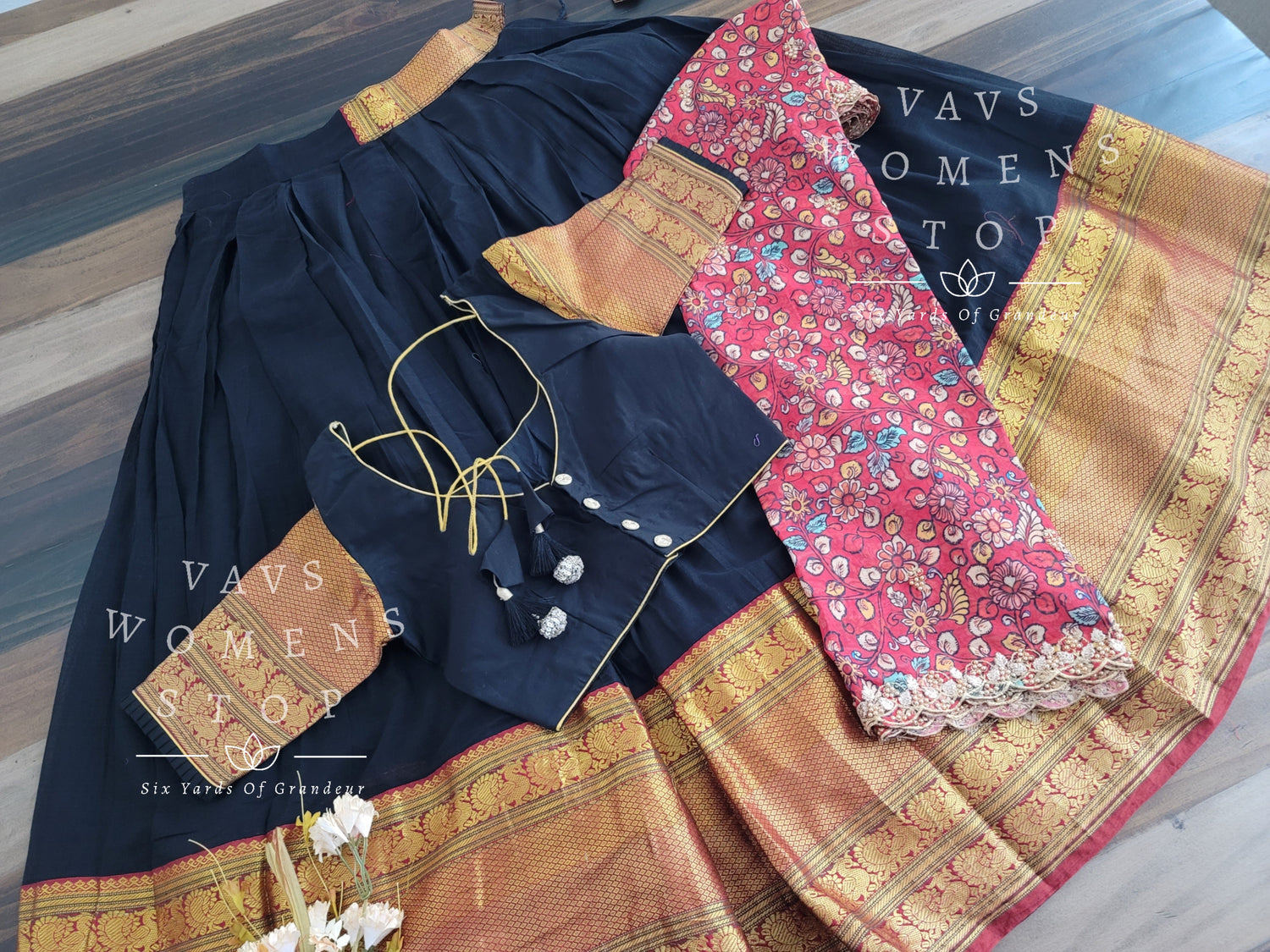 Fully stitched half saree or Lehenga set – Ooviya Textile