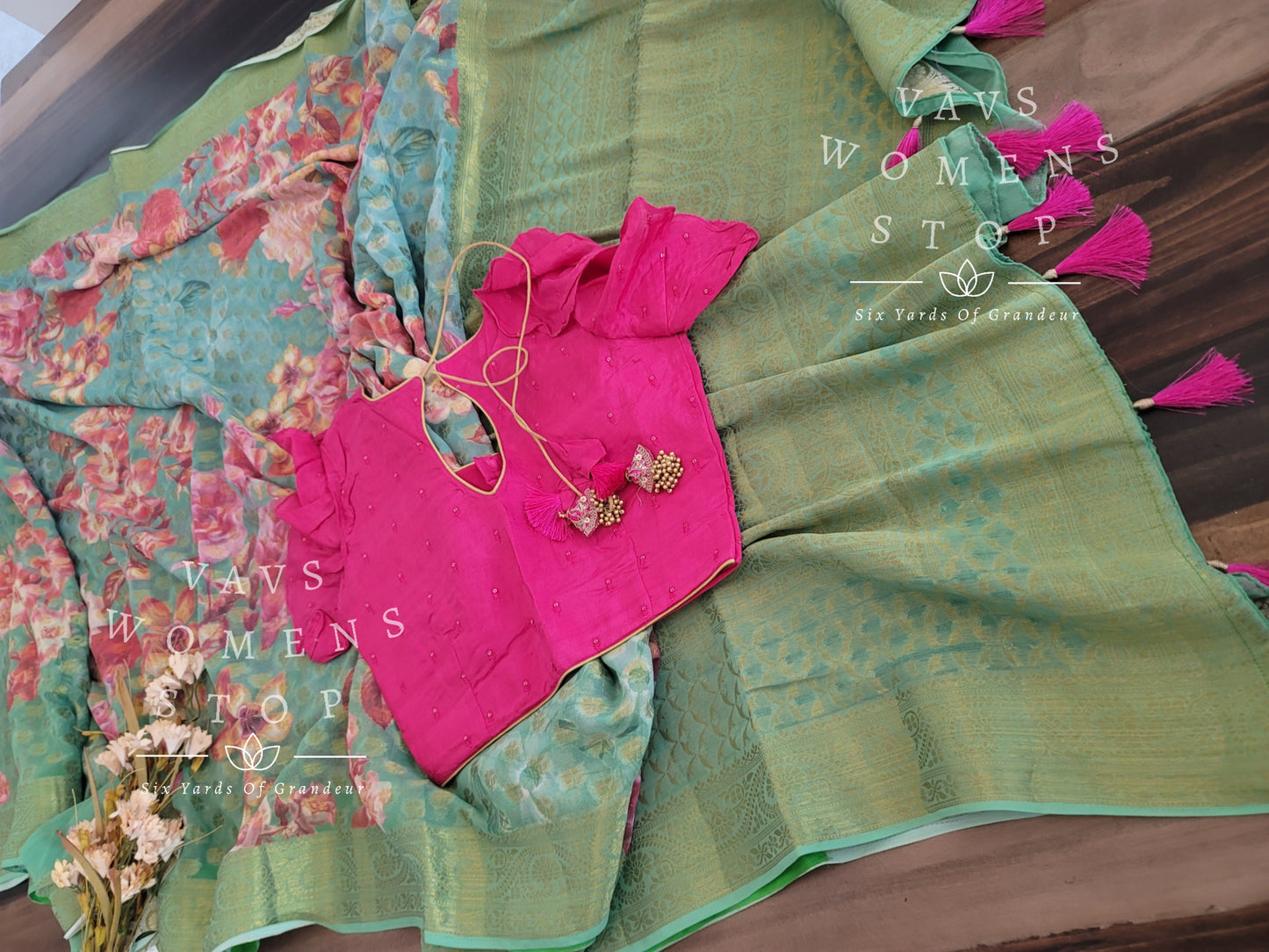 Georgette Chiffon Saree - Blouse