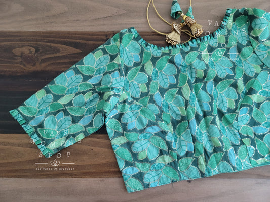 Chinon chiffon embroidery blouse