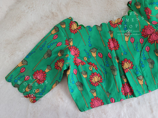 Tussar Rawsilk Kalamkari Blouse