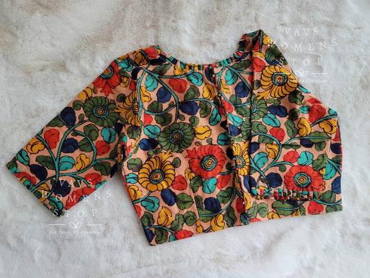 Pure Chanderi Kalamkari Blouse
