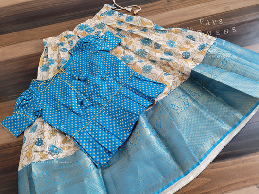 Kalamkari Benarasi Silk Lehenga Blouse