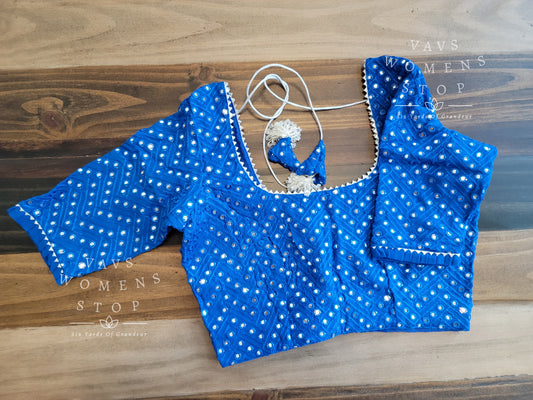 Soft Georgette mirror work blouse
