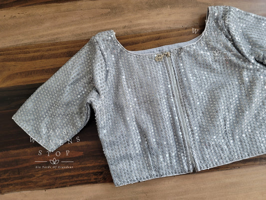 Silver Sequins Blouse