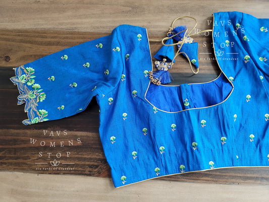 Rawsilk Cutwork Embroidered Blouse