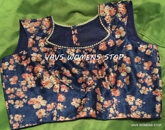 Floral Print Sleeveless Blouse