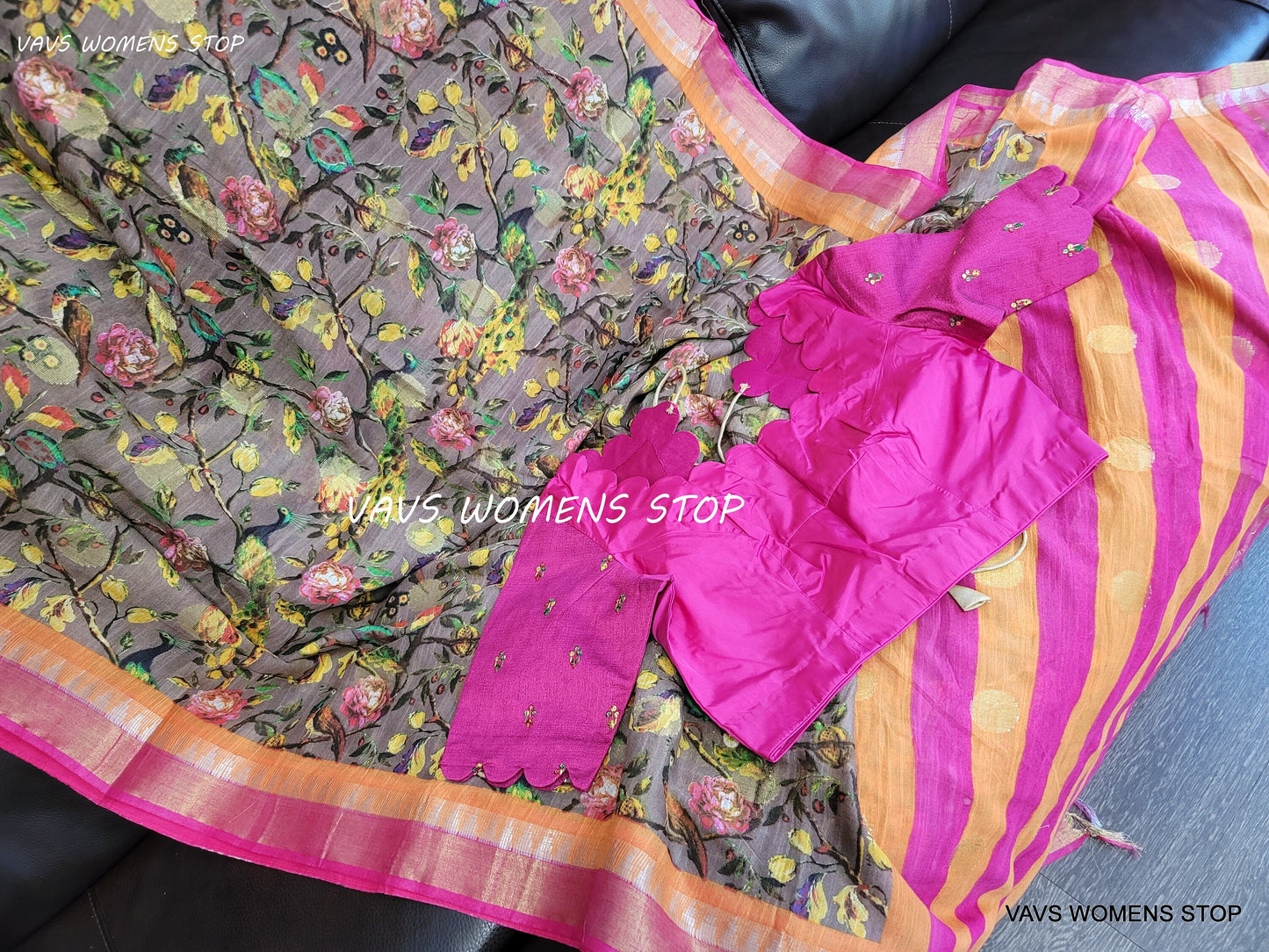 Soft Linen Style Saree - Blouse