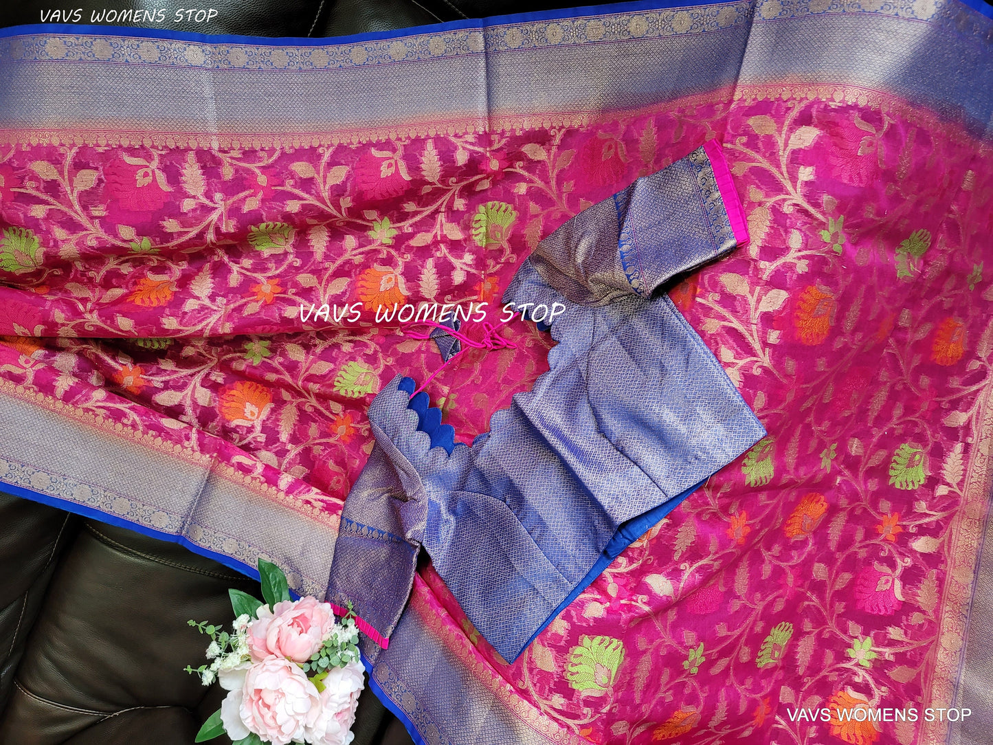 Kora Fancy Warm Silk Saree - Blouse