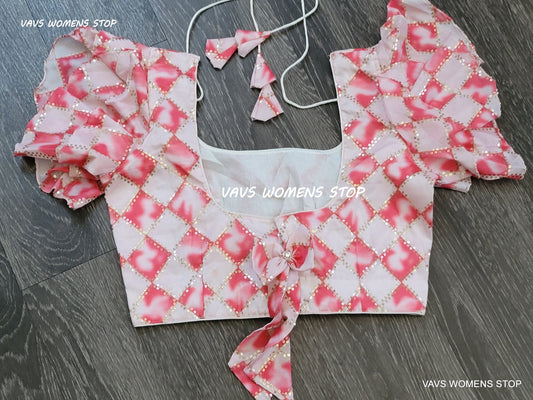 Chinon Chiffon Ruffle Sleeves Blouse