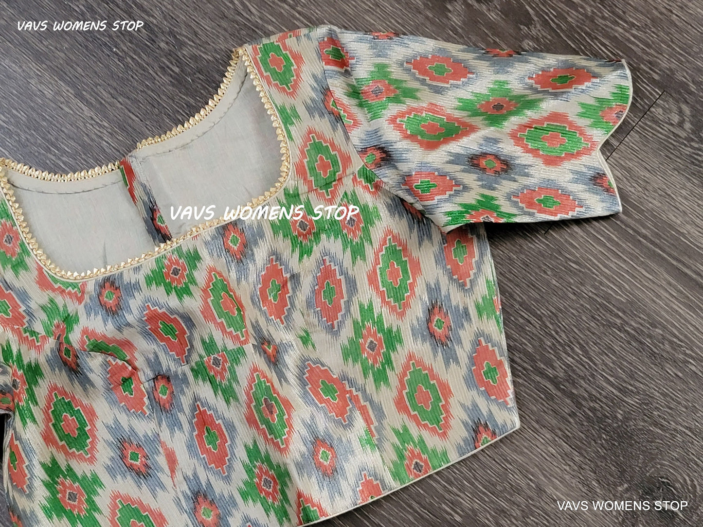 Tissue Silk Pochampally Design Blouse