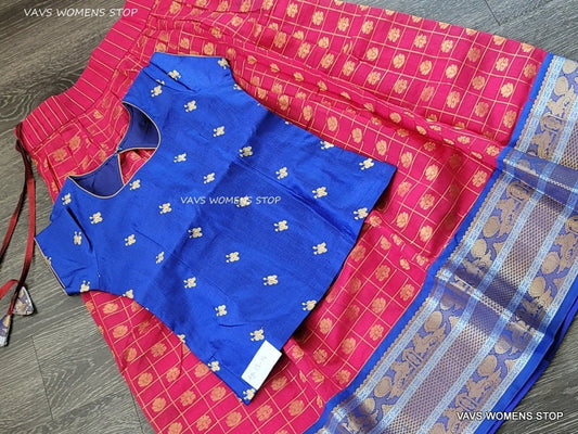 Chanderi Kuppadam Lehenga Blouse